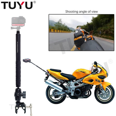 TUYU Motorcycle Third-Person Perspective Handlebar Bracket for GoPro DJI Insta360 One R X2 Invisible Selfie Stick Accessory ► Photo 1/6