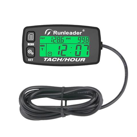 HM032B Inductive Tachometer Gauge Alert RPM Engine Hour Meter Backlit Resettable Tacho hour meters for Motorcycle ATV Lawn Mower ► Photo 1/6