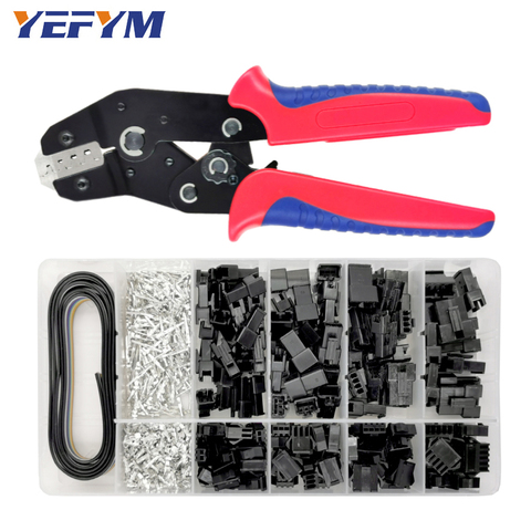 YEFYM SN-2549 dupont crimping pliers 0.08-1mm2 with 590pcs/box SM2.54 terminal box Car connector cable electrician tools ► Photo 1/6
