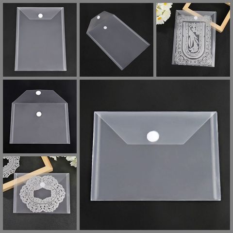 10-piece Set 7*5/7*9.4inch Magic Sticker Stick-up Transparent Portable Storage Bag Used To Store Dies Stamps Template Card Cover ► Photo 1/6