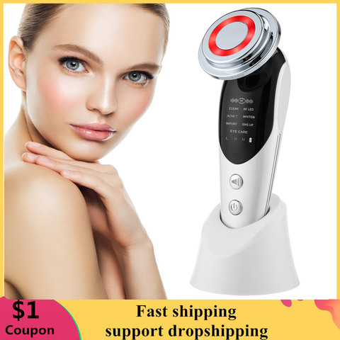 7 in 1 Face Lift Devices RF Microcurrent Skin Rejuvenation Facial Massager Light Therapy Anti Aging Wrinkle Beauty Apparatus ► Photo 1/6