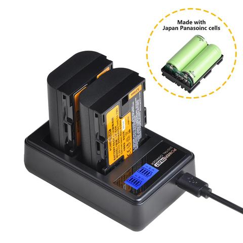 LP-E6 LPE6 LP-E6N Battery Japan Cell +LCD USB Charger for Canon EOS 5D Mark II, DS Mark III, 5D Mark IV, 5DS, 5DS R, 6D, 7D, 7D ► Photo 1/6