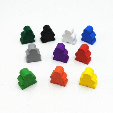 10Pieces Big Size Wooden Humanoid Chess Pieces For Board Game Accessories 20*23*10mm ► Photo 1/6