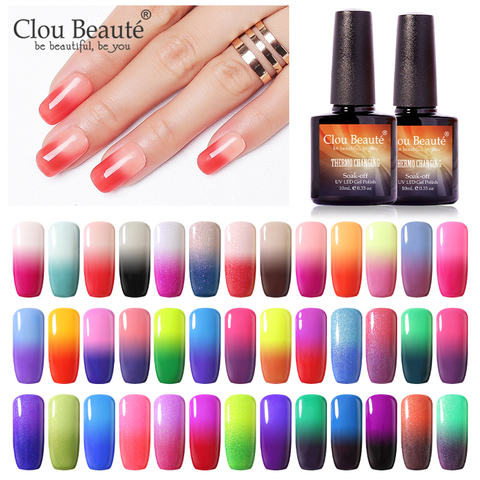 Clou Beaute 10ML Thermo Change Gel Nail Polish UV/LED Nail Art Polish  Gel Nail Supplies Color-Changing Varnish New Gel color ► Photo 1/6