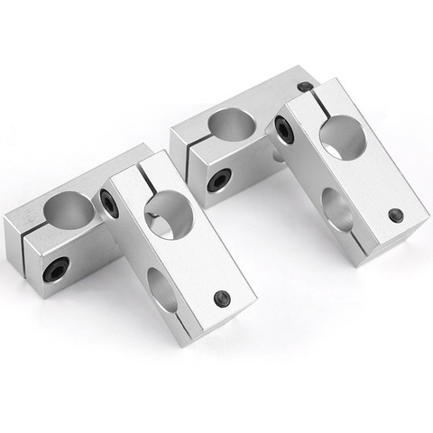 Vertical Pillar Fix Cross Clamp Optical Axis Shaft Support Diameter Fasten Steel Rod Fix Bracket Connect Block Aluminum 8-32mm ► Photo 1/5