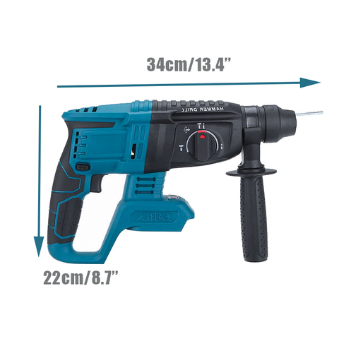 10000bpm Electric Hammer Impact Drill Rechargeable Brushless Cordless Rotary Hammer Drill 4 Function For 18V Makita Battery ► Photo 1/6
