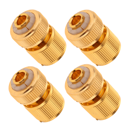4PCS Brass Quick Release Connector Garden Hose Connector 1/2'' Female Garden Water Pipe Adaptor Fitting Accessories Hose Adapter ► Photo 1/6