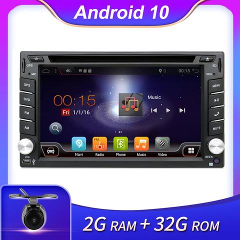 2 din Android 10 car radio tape recorder stereo For Universal 2din autoradio car dvd GPS Navigation Steering Wheel Wifi Map ► Photo 1/6
