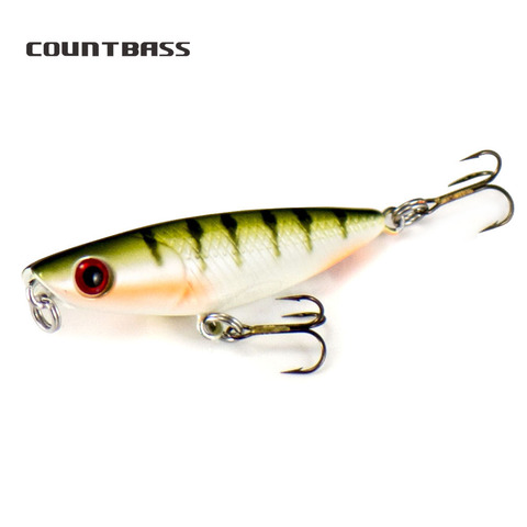 1pc Countbass Small Size Topwater 43mm 2g Wobbler Fishing Lures Rigged VMC hook,  Micro Bass Pike Trout Fishing Popper Mini Plu ► Photo 1/6