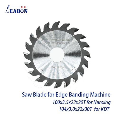 2 pcs 100mm 104mm Woodworking Saw Blade Carbide Cutting Disc for Nanxing KDT Edge Banding Machine End Trimming ► Photo 1/6