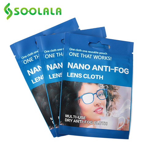 SOOLALA 3pcs Glasses Anti-Fog Cloth 15x14.5cm Microfiber Eyeglasses Cleaner For Lenses Eyewear Accessories Anti-Fogging Cloth ► Photo 1/6