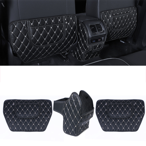 Lsrtw2017 Fiber Leather Car Seat Armrest Anti-kick Mat for Volkswagen Tiguan 2017 2022 VW Accessories Auto ► Photo 1/6
