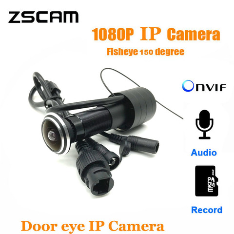 ZSCAM 2MP 1080P Indoor Door Eye Peephole IP Home Security Camera P2P Motion Sensor Wired Video/Audio Onvif Cam TF Card Supported ► Photo 1/5