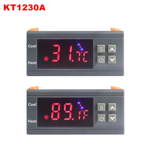 KT1230W 30A Intelligent Digital Thermostat Temperature Controller Regulator C/F for Incubator with Thermoregulator Relay Output ► Photo 1/6