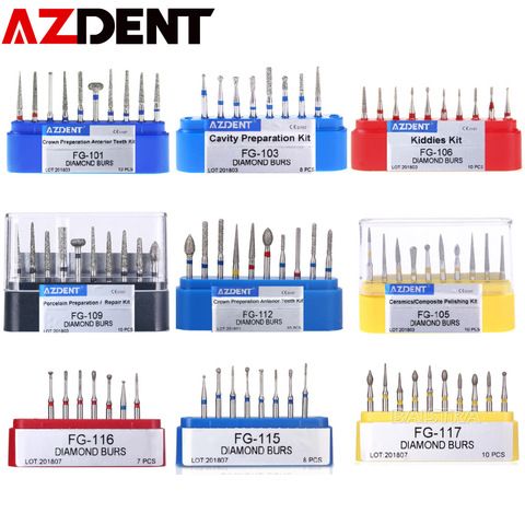 AZDENT  Dia.1.6mm  Dental Diamond Burs Drills High Speed Handpiece Polishing Whitening Tools Dental Burs for Teeth Whitening ► Photo 1/6