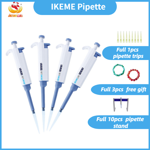 Pipette Gun Digital Adjustable Dragon Pipette Pipettor with Pipette Tips ► Photo 1/6