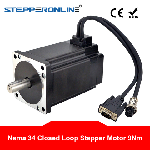 Nema 34 Closed Loop Stepper Motor 9Nm Encoder 1000CPR 6A 2 Phase 86 Stepping Motor 4-lead 14mm Shaft for CNC Machine ► Photo 1/5