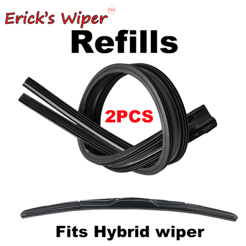 2Pcs/lot AAA Grade Car Auto Vehicle Soft Rubber Refills For Front Windshield Hybrid Wiper Blades 8.5mm 14