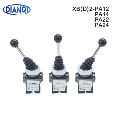 XB2 PA12 xd2-pa12 pa14 2NO 2position 2no2nc 4position Cross push button switch Latching Locking MomentaryJoystick SwitchPA22PA24 ► Photo 1/6