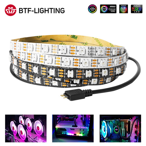 WS2812B Addressable Digital Light Led Strip for PC MSI 1m 60 Leds ASUS Aura SYNC AORUS RGB2.0 3 Pin ADD Header on Motherboard 5V ► Photo 1/6