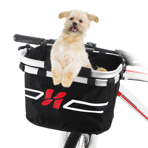 Bicycle Basket Pets Cat Seat Dog Carrier Pets Seat Bicycle Basket Front Removable Bike Basket Bag Cycling Accessories ► Photo 1/6