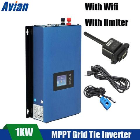 1000W Grid Tie Inverter Pure Sine Wave Inverter 110V or 220V Solar Inverter  LCD