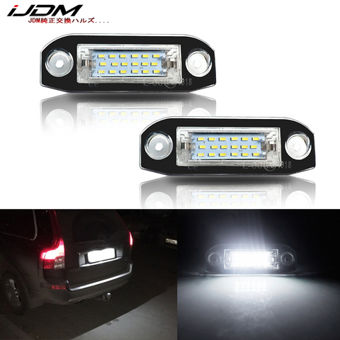 iJDM Xenon White OEM-Fit Full LED License Plate Light For Volvo S80 XC90 S40 V60 XC60 S60 C70 XC70 V70 Car-Styling Number Lamp ► Photo 1/6