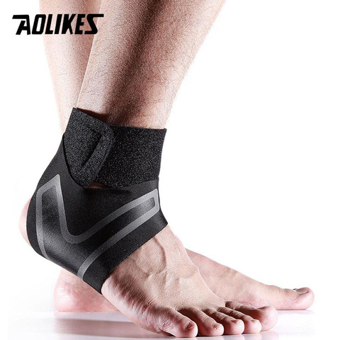 AOLIKES Ankle Support Brace,Elasticity Free Adjustment Protection Foot Bandage,Sprain Prevention Sport Fitness Guard Band ► Photo 1/6