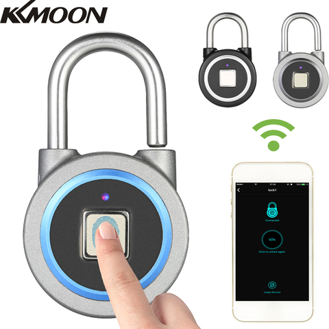 BT Smart Keyless Fingerprint Lock Waterproof APP / Fingerprint Unlock Anti-Theft Security Padlock Door Luggage Case Lock ► Photo 1/6