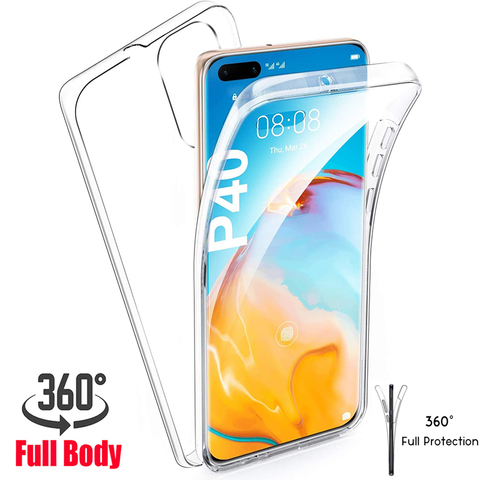 360 Double Silicone Soft Cases For Huawei Honor 9C 8A 8S 10 Lite 10i 20S Y7P Y6S Y9 Y5 Y6 2022 Mate20 Lite P40 Pro Full Cover ► Photo 1/6