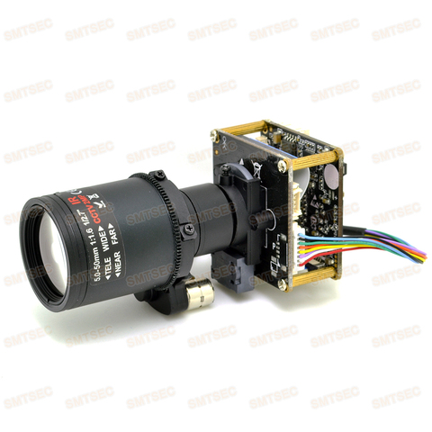 SMTSEC 5-50mm Auto Focus Lens Low Light H.265 3MP WDR IP CAMERA MODULE  IMX123+Hi3516d Double board IP Camera SIP-E123DML-0550 ► Photo 1/6