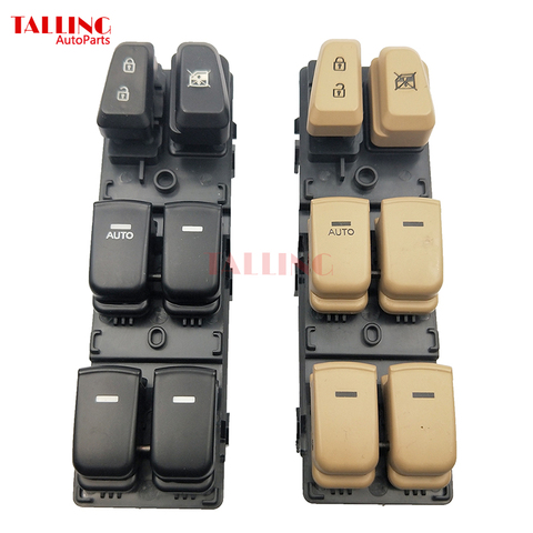 93570-3S000 Power Window Switch For HYUNDAI SONATA 2011 2012 2013 2014 2015 Black  /  Beige left Driver side ► Photo 1/6