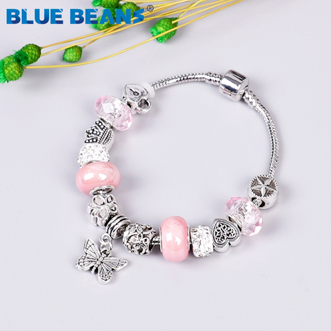 2022 Bracelets For Women Jewelry Beads Bracelet Charms Chakra  Bracelet Love Girls Bracelet Stainless Steel Butterfly Boho Punk ► Photo 1/6