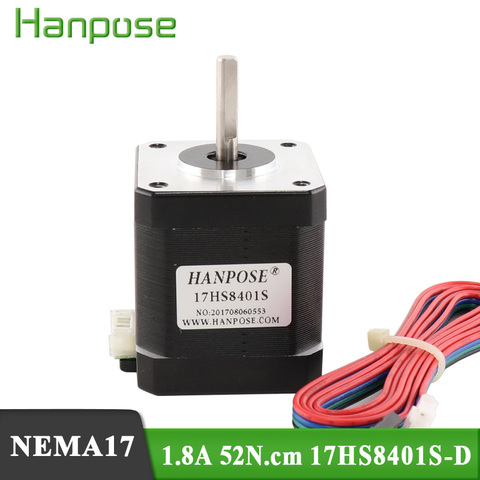 For 3D printer free shipping 1pcs 4-lead Nema17 Stepper Motor 42 motor Nema 17 motor 42BYGH 1.7A  17HS8401S  with DuPont line ► Photo 1/6