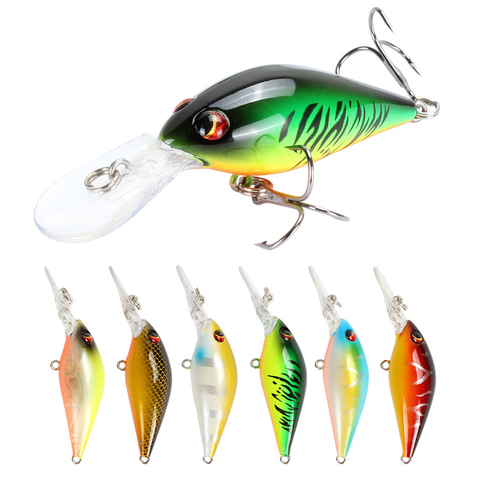 1pcs 8.5g High quality Deep Diving Crank Bait Minnow Crankbait swimbait Long tongue Trolling Wobblers Big Fish Fishing lure Bait ► Photo 1/6