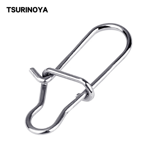 TSURINOYA 100pcs Stainless Steel Snap Fishing Barrel Swivel Safety Snaps Hooks Fishhook Fishing Tackle Box Accessory tool lures ► Photo 1/6