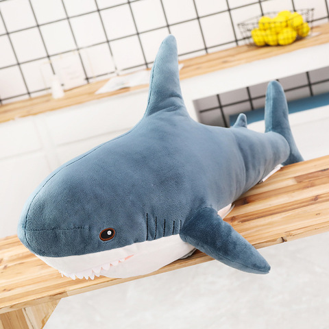 Ins 15/45/60cm Giant Shark Plush Stuffed Toy Soft Speelgoed Animal Reading Pillow for Christmas Gifts Cushion Doll Gift For Kids ► Photo 1/6