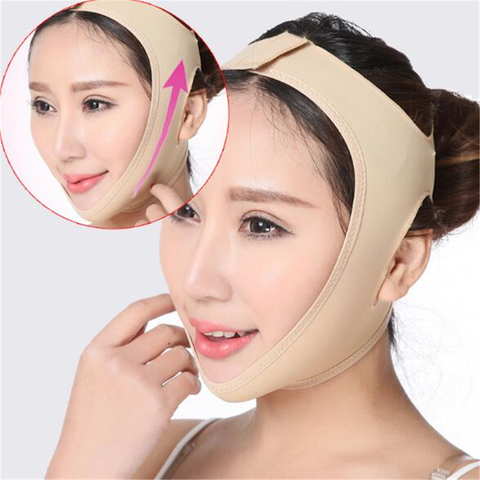 V Face Shaper Face Slimming Bandage Face Lifting Visage Face Lift Strap Belt Reduce Double Chin V Line Shape Mask Face Massager ► Photo 1/6