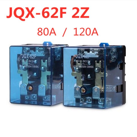 JQX-62F-2Z DC12V/24V/36V/48V/11V/220V AC 110V/220V/380V Coil DPDT High power relay 80A / 240VAC 28VDC ► Photo 1/6