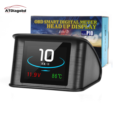 P10 Automobile Trip On-board Computer Car Digital OBD2 Hud Mileage OBD Driving Computer Display Speedometer Temperature Gauge ► Photo 1/6