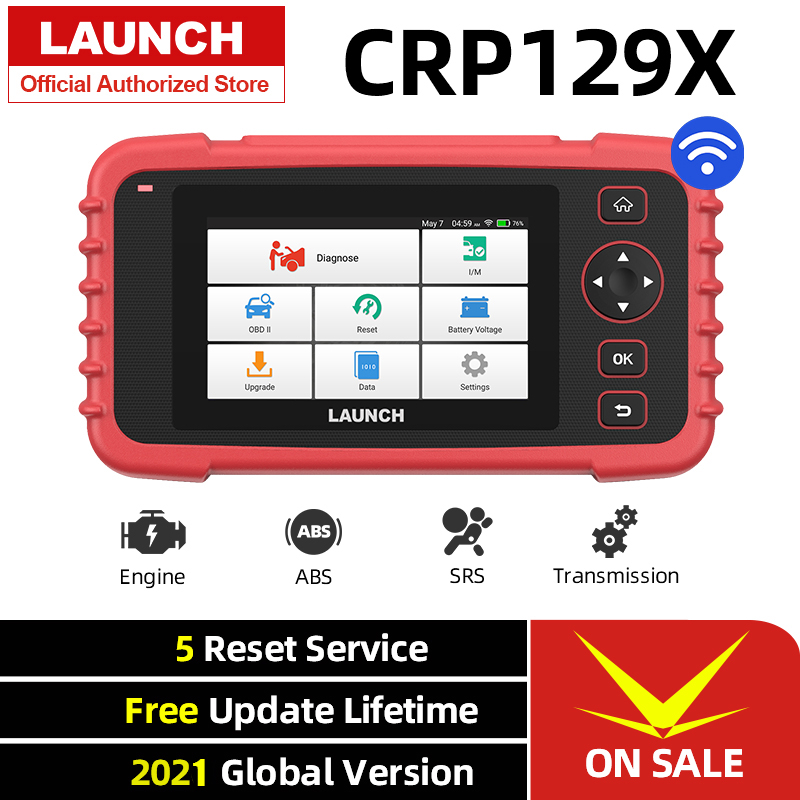 LAUNCH CRP129 Scan Tool Engine ABS SRS Code Reader Diagnostic Tool EPB SAS Oil 