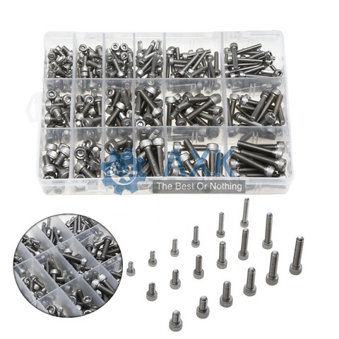 300pcs/set Black Din912 M2 M2.5 M3  Allen Bolt Hex Socket Round Cap Head Screw And Nut Assortment Kit Set ► Photo 1/6