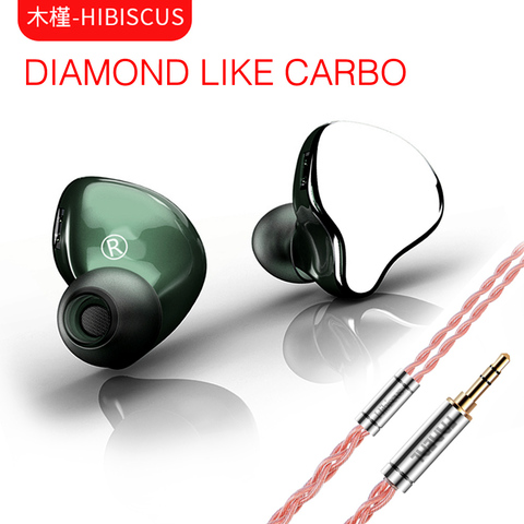 FAAEAL Hibiscus Diamond Like Carbon Diaphragm Dynamic HIFI In Ear Earphone Monitor Stage IEM Earbud Plating Metal ► Photo 1/6