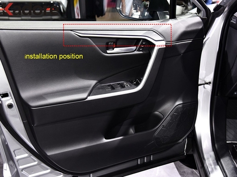 For Toyota RAV4 RAV 4 2022 Carbon Fiber Inner Door Cover Trim Decorative Strips Car Interior Auto Accessories 4pcs ► Photo 1/1