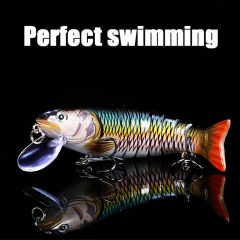 1Pcs Bionic Multi-section Swim Hard Bait10cm/17.4g Artificial Wobbler Rotating Trolling Pike Carp Lure Fishing Gear 2022 New ► Photo 1/6