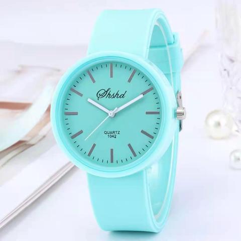 2022 New simple silicone Brand WOKAI Casual Quartz Watch Women Crystal Silicone Watches Relogio Feminino Wrist Watch Hot sale ► Photo 1/6