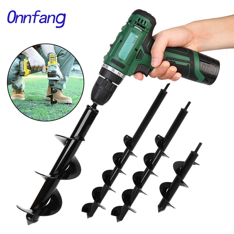 Garden Planter Drillforce Spiral Drill Bit Flower Bulb Hex Shaft Auger Yard Gardening Planting Post Hole Power Digger Tools Dril ► Photo 1/6