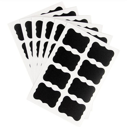 48pcs Spice Sticker Kitchen Label Sticker Waterproof Jar Stickers Storage Organizer Bottles Jars Stickers Blackboard Spices Tags ► Photo 1/6