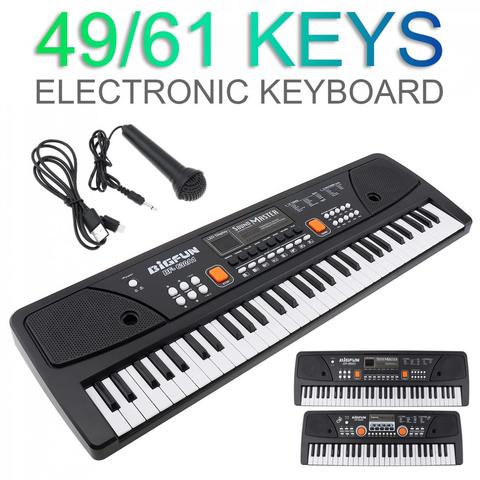 Electronic Organ 37/49/61 Keys Electronic Keyboard Piano Digital Music Key Board Microphone Children Gift Musical Enlightenment ► Photo 1/6