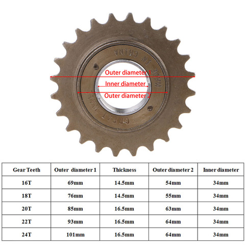 BMX Bike Bicycle Race 16/18/20/22/24T Tooth Single Speed Freewheel Sprocket Part PXPF ► Photo 1/5